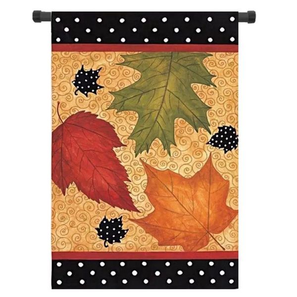 28x40 12.5x18 La chute des feuilles d'automne Bienvenue Jardin Drapeau de jardin bannière tissu polyester Decorations100 de% résiste aux intempéries et à la moisissure