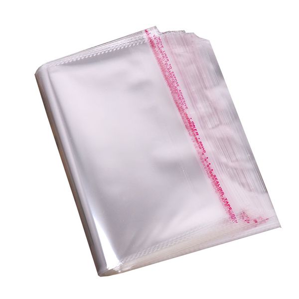 Pegatinas OPP de 28x40cm, bolsa de plástico transparente autoadhesiva, embalaje de joyería, bolsas de polietileno con sellado automático para regalo