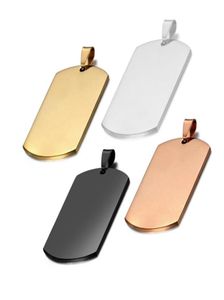 28x50mm Stainless Steel Military Army ID Stainless Steel Name Blank Dog Tags Pendant Rectangle Jewelry4120083