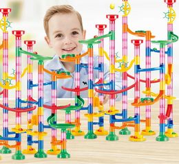 29-142PCS Marble Run Bouwstenen Knikkers Glijbaan Speelgoed Voor Kinderen DIY Creativiteit Constructor Educatief Speelgoed Kinderen gift