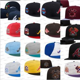 29 kleuren Honkbal-snapback-hoeden voor heren Alle teams Bloemen Zwart Marineblauw Hiphop Atlanta" Sport Letter A Verstelbare petten Chapeau World