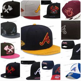 29 kleuren Baseball Snapback-hoeden voor heren Klassiek Alle teams Golfvizier Zwart Marineblauw Hiphop Brave" Sport Letter A Verstelbare petten Chapeau Stitch World "Series Au2-04