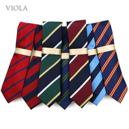 29 couleurs cravate rayée 7 cm polyester jeunes hommes rouge bleu vert marine cravate costume décontracté formel quotidien cravate qualité cadeau accessoire 2280c