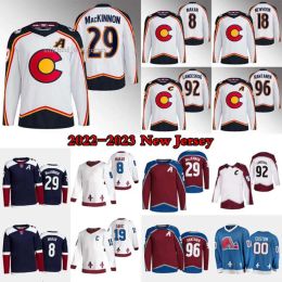 29 Natha Kio Reverse rétro personnalisé Mes Wome Youth Colorado''avalache''hockey Jersey Cale Makar Mikko Ratae Gabriel Ladeskog Joe Sakic Devo Toews