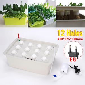 2912 Gaten Plant Site Hydrocultuur Tuin Kwekerij Pot Planter 220V Indoor Bubble Grow Kit Grondloos Teeltsysteem 240122