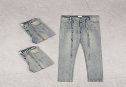 2922ss Jean en denim brut pour hommes, lisière non lavée, haute qualité, indigo, petite quantité, coton de style japonais entier, rouge f8923506