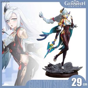 29cm Genshin Impact Shenhe Anime Figure Sexy Shenhe Action Figurine PvcStatueModelDollCollectionDecoration RoomToy Gifts L230522