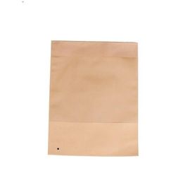 29cmx39cm Kraft Paper Window Openter Sceling Sceling Packaging Sac Universal Transparent Clothing Zipper Sac