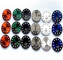 29 mm Dial Face Insert Parts NH35 Automatische mechanische beweging voor horloge Groen Luminous Accessoires Modify7299609