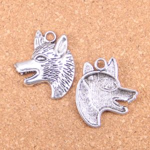 29 pièces Antique argent Bronze plaqué loup chien lévrier pendentif à breloques collier à faire soi-même Bracelet Bracelet résultats 35*30mm