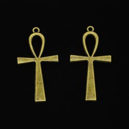 29pcs zink legering charmes antiek bronzen vergulde kruis Egyptische ankh levenssymbool charmes voor sieraden maken doe -het -zelf handgemaakte hangers 52*28 mm