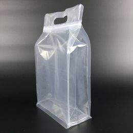 29x18 Zeer transparante ritssluiting Standingspaktas met handgreep Handelaar Plastic Zip Lock Packing Bags Zakken Zakken