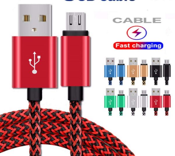 Cables USB 2A tipo cable micro trenzado fuerte milímetro de carga del adaptador del teléfono de la sincronización de datos de C