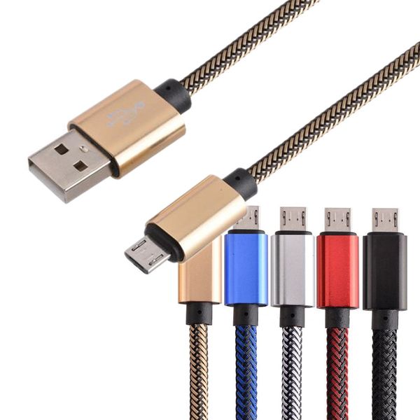 Câbles USB 2A Type C, synchronisation de données, adaptateur de charge rapide, épaisseur, micro câble tressé solide