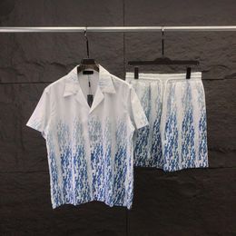 2Casablanc Shirt 22SS Shirts Designer Masao San Print Mens Casual Shirt Womens Loose Silk Casablacnca manches courtes T-shirt de luxe TEESQW11
