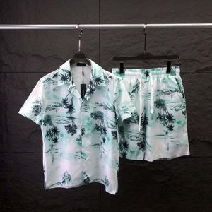 2Casablanc Shirt 22SS Shirts Designer Masao San Print Mens Casual Shirt Womens Loose Silk Casablacnca manches courtes T-shirt de luxe TEESQW17 de haute qualité