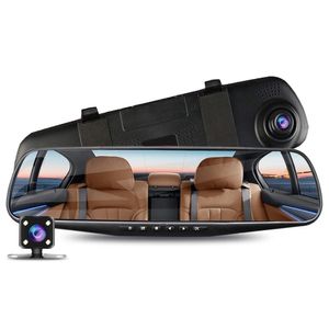 2CH rijcamera auto DVR Mirror Dash Video Recorder Voorzijde 170 ° Achter 120 ° Wide Bekijk hoek 4.3 