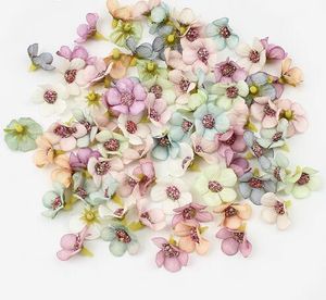 2CM Multicolor Daisy Flower Heads Mini Silk Kunstbloemen voor Krans Scrapbooking Home Bruiloft Decoratie GB737