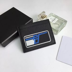 2cm223 Groothandel Black ID Creditcardhouders Vrouw Mini Wallet Echte lederen mannen Designer Pure Color Double Sided With Box 300U