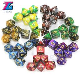 Jeu de dés 2 couleurs D4D20 donjons et Dargon RPG MTG jeu de société 7pcsSet5797070