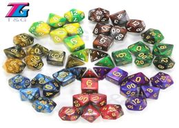 2Color Dice Set D4D20 Dungeons y Dargon RPG MTG Juego de mesa 7pcsset5463564