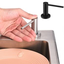 2 Color vaste roestvrijstalen aanrecht Zwarte vloeistof Soap Dispenser Grote capaciteit Pomp Soap Dispenser Liquid wasmiddel
