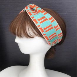 2color femmes bandeau concepteur lettres imprimer bandeaux pour dames filles nouées bandeaux bandeaux cheveux cerceau sport cheveux accessori277p