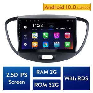 2Din Android 10.0 Auto DVD Radio GPS-navigatiesysteem voor 2012 Hyundai I10 Hoge versie met HD Touchscreen-ondersteuning CarPlay