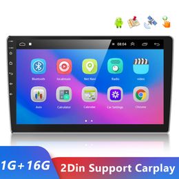 2Din Android 10.1 GPS Car Stereo 10.1'' HD Com Carplay FM Multimedia Player Para Universal Hyundai Nissan Kia Toyota