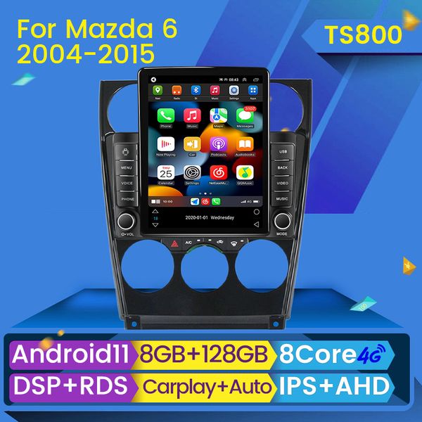 Reproductor Multimedia de dvd para coche 2Din Android 11 para Mazda 6 2004-2015, Radio para coche, navegación GPS, Radio Estéreo para coche, Blutooth