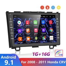 2Din Android 9.1 GPS Navigation autoradio 8 ''Wifi lecteur multimédia universel pour 2008 - 2011 Honda CRV avec lien miroir