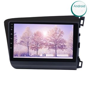 2Din Android 9 Inch Auto DVD Auto Radio Player voor 2012-Honda Civic Right Hand Right GPS-navigatie met WiFi Bluetooth USB