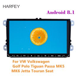 2din Android voiture dvd Autoradio GPS lecteur multimédia 9 "3G pour VW Volkswagen Golf Polo Tiguan Passa MK5 MK6 Jetta Touran Seat