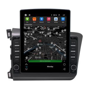 2Din Android Auto DVD-speler GPS-radio 9.7 inch Verticale aanraakscherm Autoradio Alles in één navigatie voor Honda Civic 2012-2015