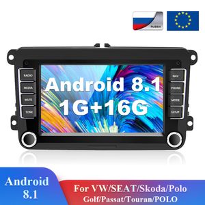 2Din Android Autoradio GPS Lecteur Multimédia Autoradio Pour VW/Volkswagen/Golf/Passat/SEAT/Skoda/Polo voiture Stéréo