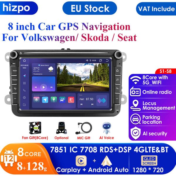2din Android Autoradio GPS pour Skoda VW Tiguan Touran Caddy Jetta Polo Passat siège lecteur multimédia Autoradio stéréo