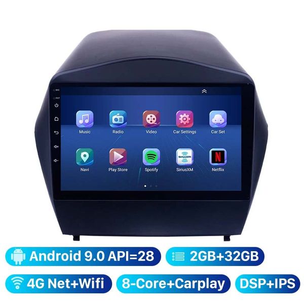 Lecteur multimédia dvd de voiture GPS Android 2din pour Hyundai IX35 2009 2010 2011 2012 2013 2014-2015 prise en charge wifi Bluetooth