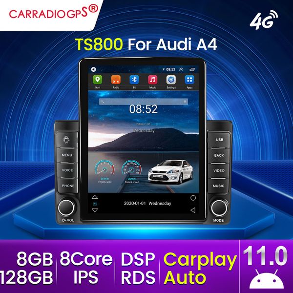 Radio dvd para coche 2DIN Android para Audi A4 B7 B6 S4 RS4 SEAT Exeo 2000 Carplay Autoradio Audio reproductor Multimedia para coche GPS estéreo RDS WIFI