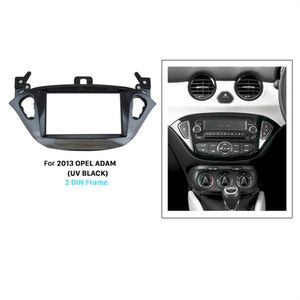 2Din Autoradio Fascia UV Noir Repose Panneau pour 2013 Opel Adam DVD Multimédia Cadre Kit D'installation Garniture Lunette