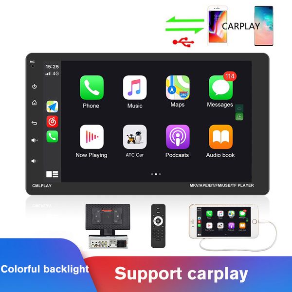 Radio estéreo para coche 2Din 9 ''carplay d-play FM AUX control Bluetooth reproductor de coche para Universal Nissan Toyota Hyundai Skoda