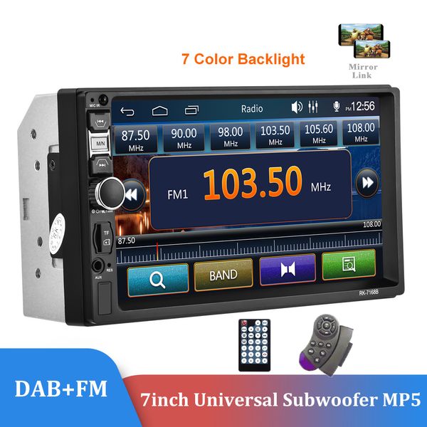 2Din DAB GPS navegación Video coche Radio Universal Bluetooth para Nissan Kia Toyota Hyundai Subwoofer AUX USB SD MP5 Player