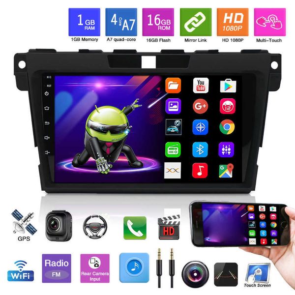 2DIN DSP 1 + 16G ROM 9 pouces voiture WIFI Bluetooth GPS multimédia FM Radio Navi lecteur Android 10.1 pour Mazda CX-7 2007 2008 2010 2014