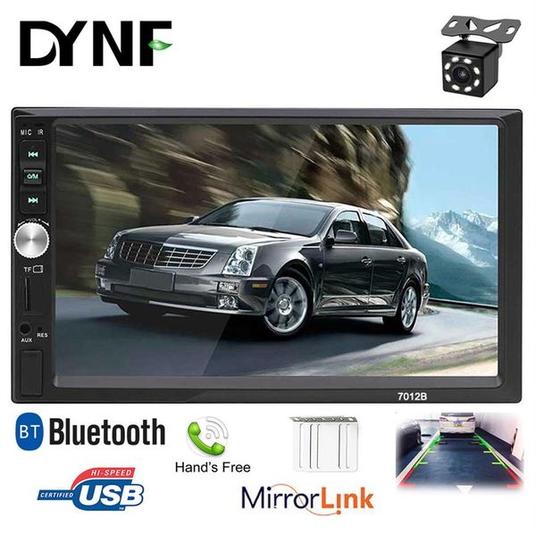 2Din Mp5 Player Mirrorlink USB AUX Bluetooth mains lecteur DVD de voiture 7 pouces plein écran tactile sortie vidéo caméra de recul236b