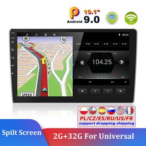 2din Split Sclight Screen Android 9.0 Navigation Radio Navigation GPS pour Universal Nissan Hyundai Skoda PassArt Prise en charge