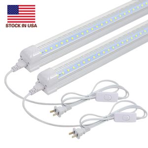 Disposeur à LED à 2 pieds Linkable 14W 6500K 1680lm V Forme T8 Lumides à tube LED intégré Lumières à LED LED pour le comptoir de cuisine de la garde-robe