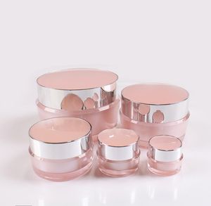 2g-100g Vide Yeux Visage Crème Bouteilles Pot Lotion Pour Le Corps Emballage Bouteille Voyage Acrylique Rose Conteneur Cosmétique Maquillage Émulsion Sous-bouteille