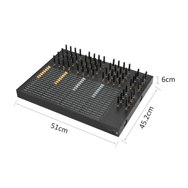 2G gsm 64 canaux d'antenne 64 sims signal à gain élevé prise en charge du modem sans fil SMPP Http API analyse des données et système de notification SMS/256 sims et 512 sims disponibles