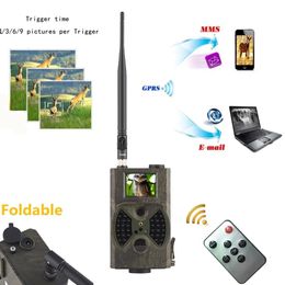 2G GSM MMS P Camera de caza Trail Móvil Celular 16MP 1080P TRAPS PO Cámara salvaje HC300M Vigilancia de vida silvestre inalámbrica 240428