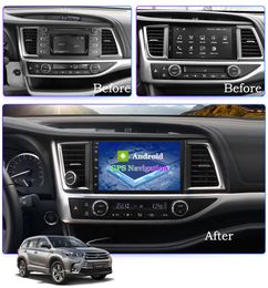 2G Ram Android 10 Car radio vidéo Multimedia Player pour Toyota Highlander 2015-2018 Navigation GPS stéréo