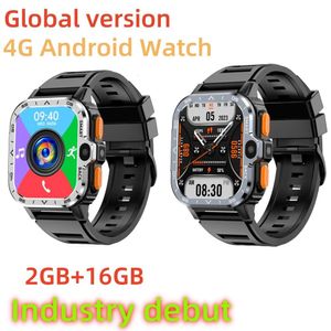 2 Go + 16 Go Andtoid Smart Watch 2.03 '' pour les hommes Business Heart Cate Monitor PGD Watch Carte SIM Pluggable 4G avec WiFi GPS Waterpoof